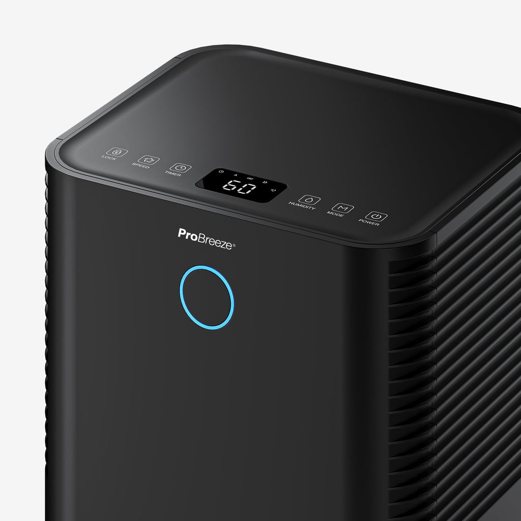 OmniDry 12L Quiet Low Energy Dehumidifier - Black