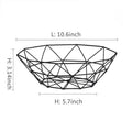 Black Geometric Wire Fruit Basket