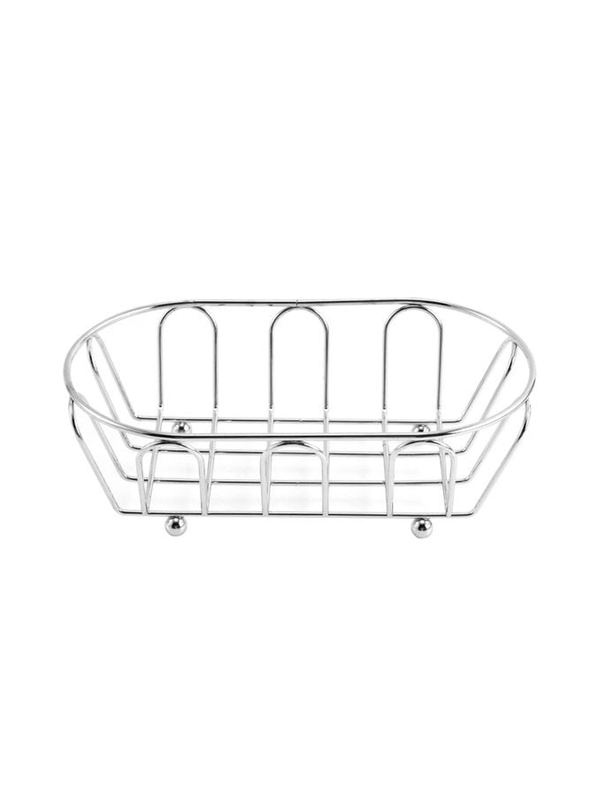 Chrome Oval Wire Storage Basket