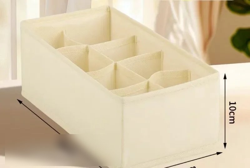 Cream Eight Section Drawer Storage Organiser