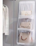 White Hanging Handbag Storage Organiser