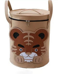 Tiger Toy Storage Basket with Lid