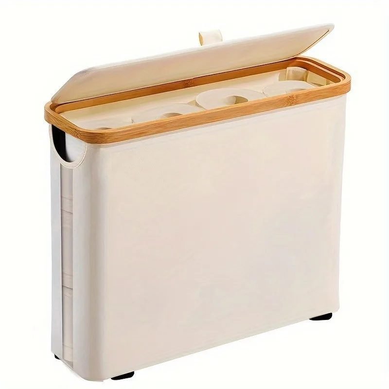 Toilet Roll Storage Basket with Lid